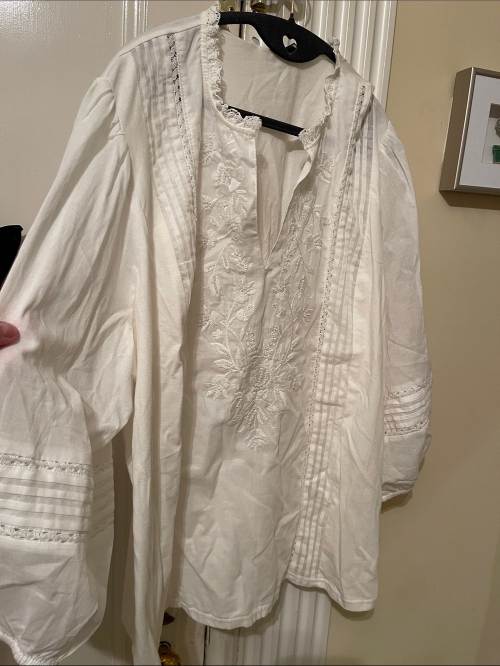 NWT JOIE cotton embroidered top in 1X